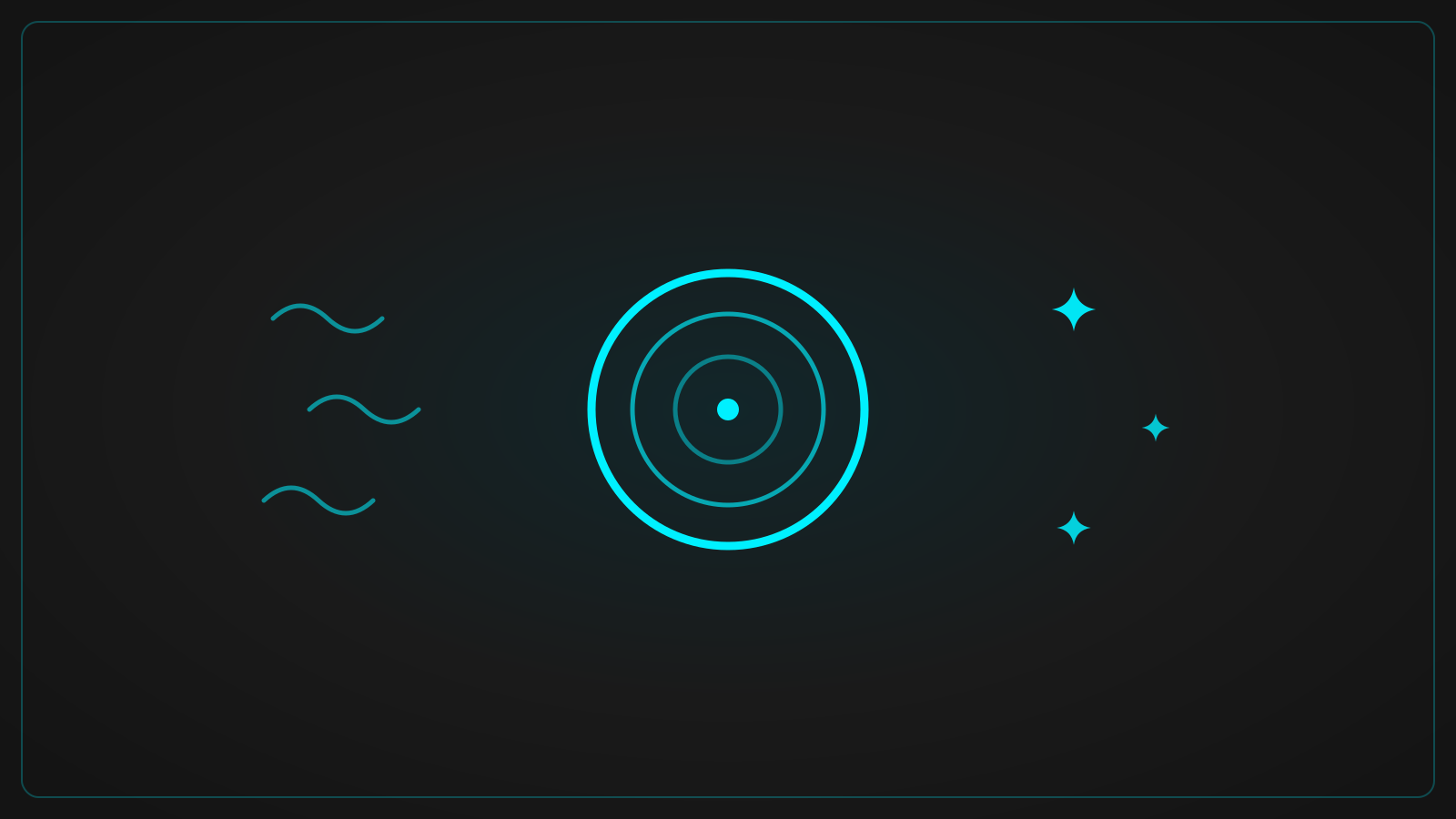 Neon line graphic of a polishing pad removing swirl marks, leaving a sparkling finish