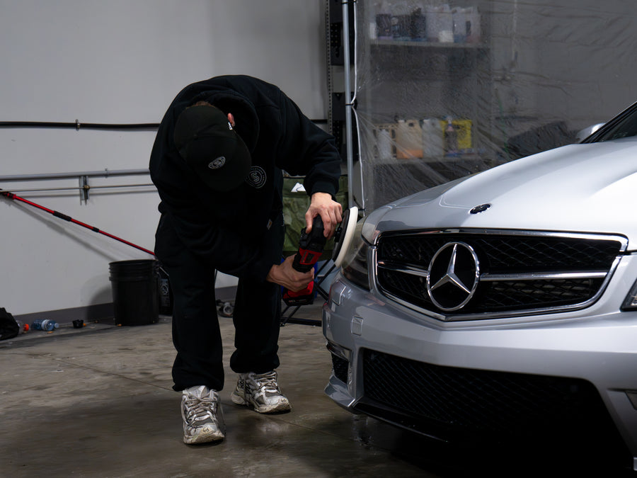Machine polishing at Stelter Solutions Regina