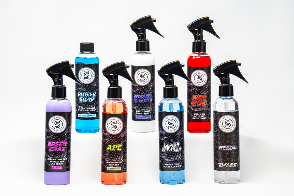 Full 8oz Detailer Bundle Pack Includes Speed Coat, Tire Shine, All Purpose Cleaner & More